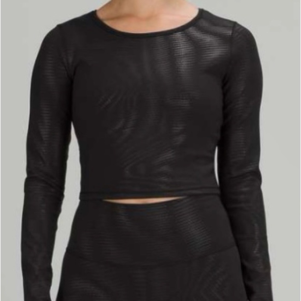 LULULEMON Wunder Train Cropped Long Sleeve Foil